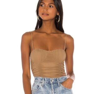 Revolve Lovers and Friends Taupe Bodysuit